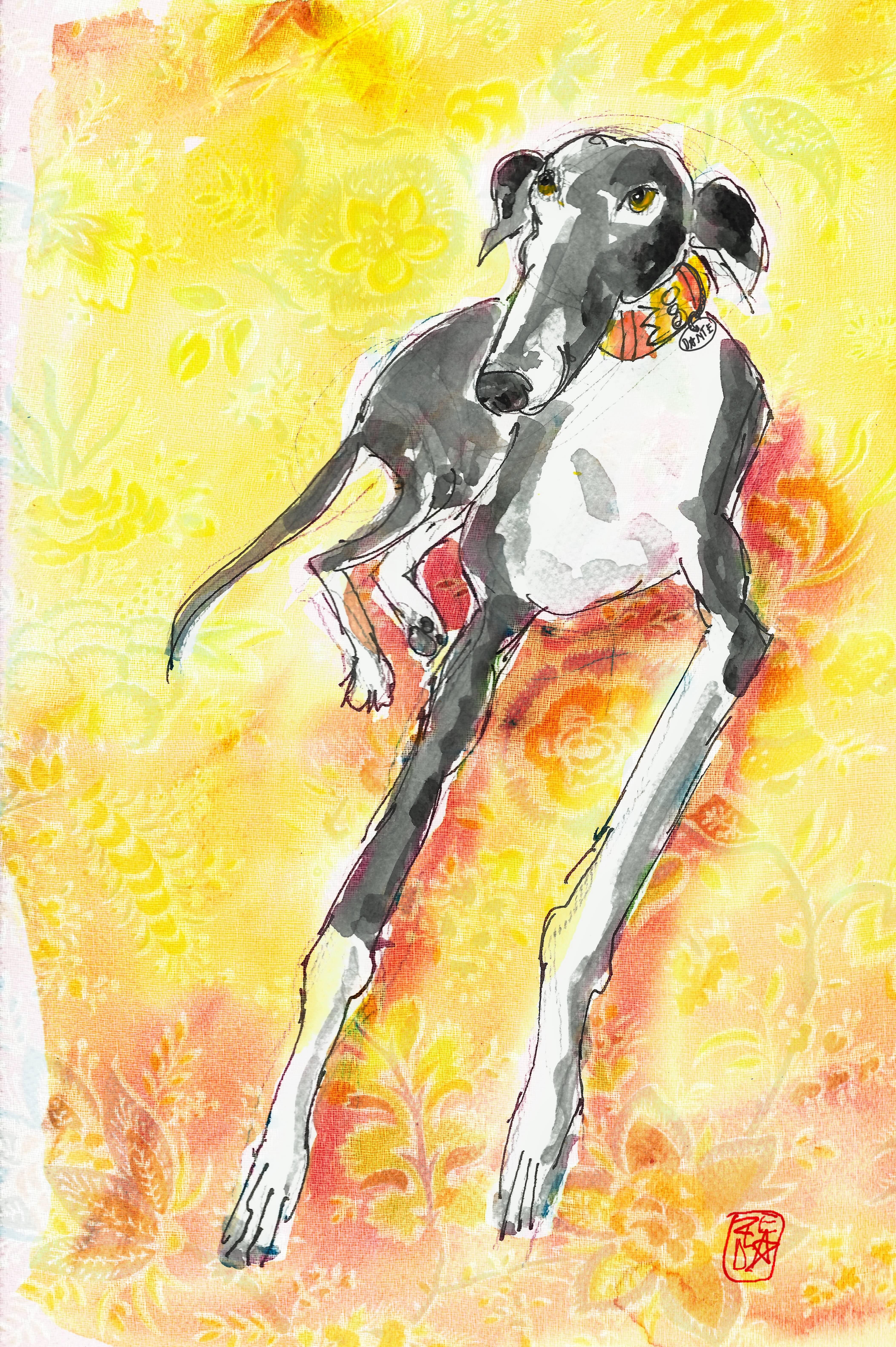 Dante watercolor