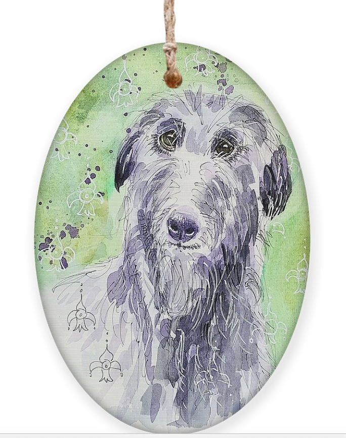 scottish deerhound ornament