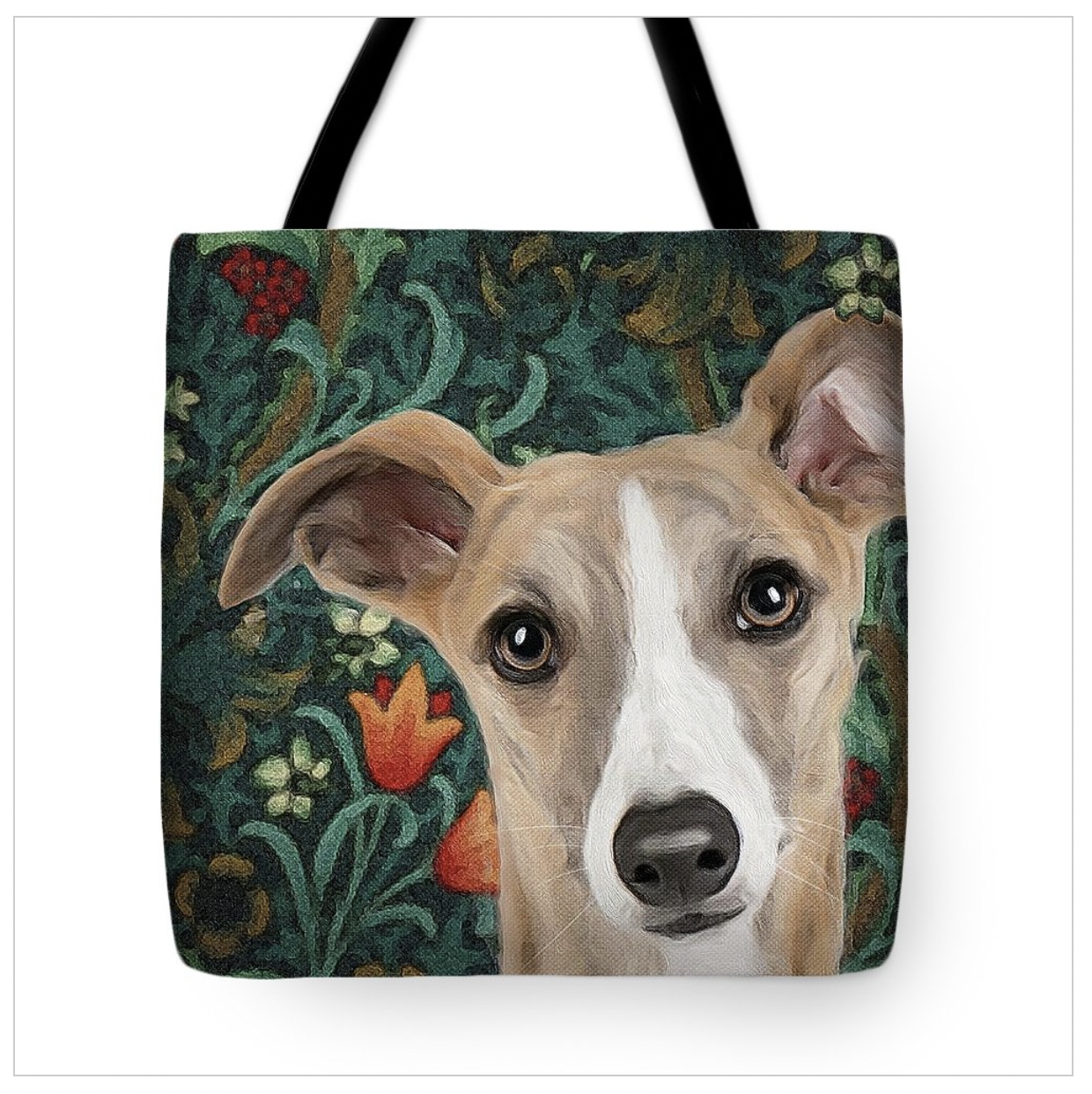 whippet digital tote bag